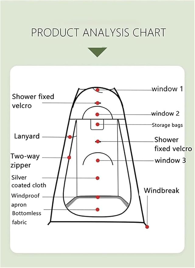 Camping Tent,Shower Tent, Portable Privacy Shower Curtain for Beach Camp Mountaineering Outdoor Hiking Fishing or Car Camping Beach Tent