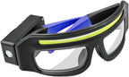 LED Glasses Rechargeable Headlight with Motion Sensor and Touch Control, 5 Modes USB C Lighted Glasses for Running Camping, Fishing, Cycling, Hiking, Hands-Free Lighting (Blue)