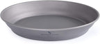 Boundless Voyage Ultralight Titanium Bowl Pan Plate Dish with Carry Bag Outdoor Camping Portable Tableware Cookware (Ti15166B (Plate-S))