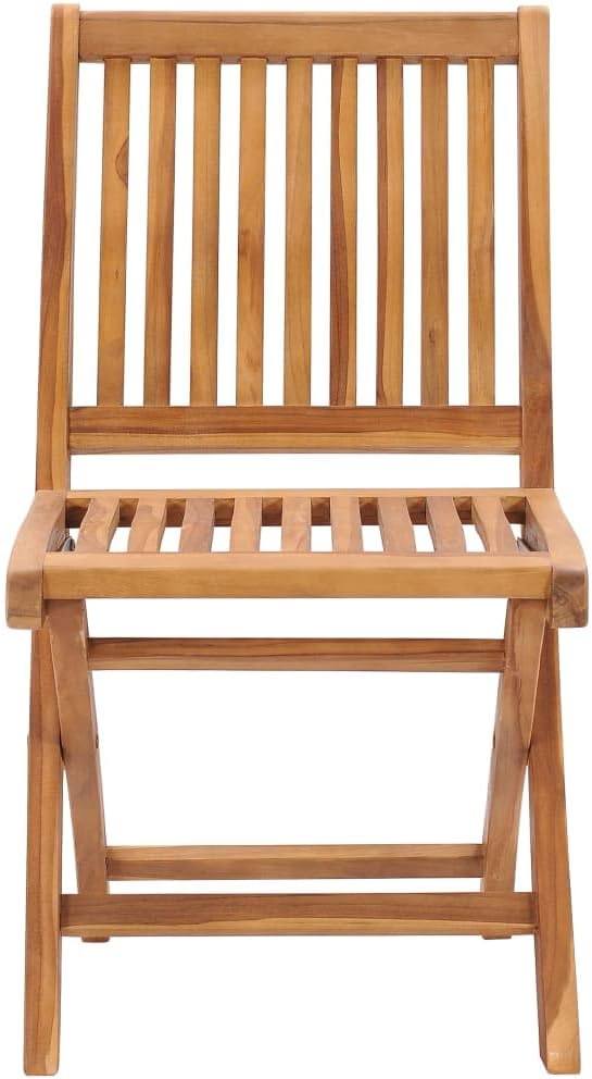 Folding Patio Chairs with Cushions 8 pcs,Portable Camping Chair,Outdoor Lounge Chair,Bistro Table and Chairs outdoor,Garden Chair,Outdoor Dining Chairs,Features 2 Sets of Ropes, Solid Teak Wood