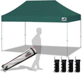 Eurmax USA 10'x15' Pop Up Canopy Tent Commercial Instant Canopies with Heavy Duty Roller Bag,Bonus 4 Sand Weights Bags (Forest Green)