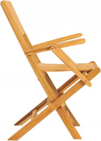 Solid Teak Wood Folding Patio Chairs 2-Pack 21.7"x24"x35.4" Weather-Resistant Outdoor Lounge Chairs for Poolside, Beach, Camping and Backyard