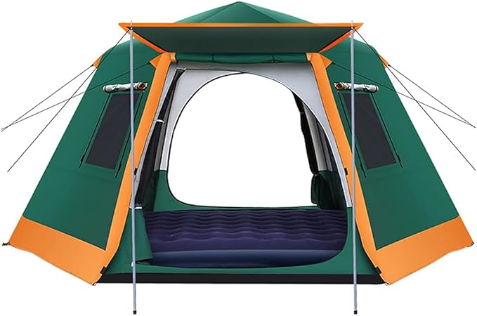 Tent for Camping 4 Person, Pop up Tent 3 Seconds Instant Tent Lightweight Automatic Portable Tent, Family Tent Waterproof, 4 Season Big Family Shelter for Beach Picnic Outdoo, Set 2