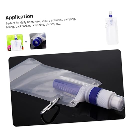 POPETPOP Daily Use Folding Water Pouch Lightweight Water Filter Bag for Camping Hiking and Outdoor Activities