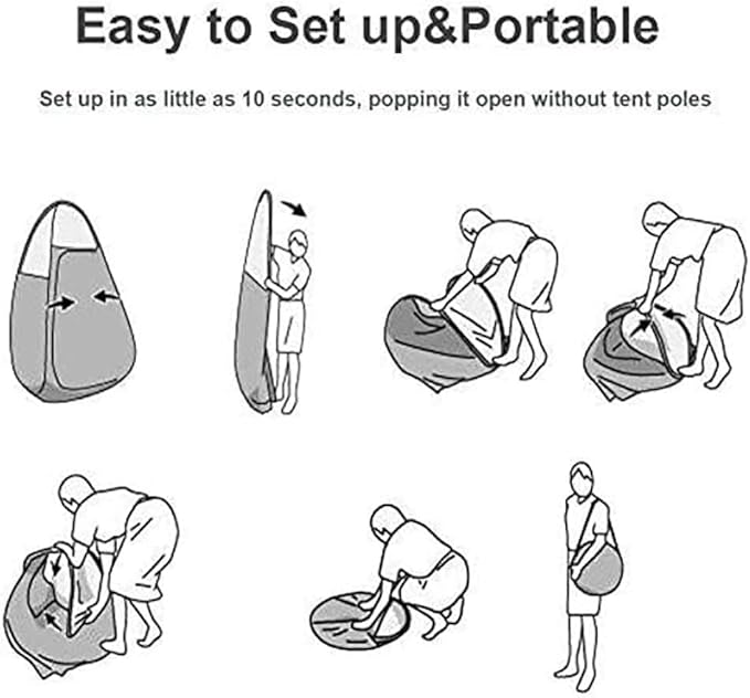 Camping Tent,Shower Tent, Pop Up Shower Tent Instant Portable Outdoor Privacy Tent, Camp Toilet, Changing Room, Rain Shelter with Window – for Camping and Beach