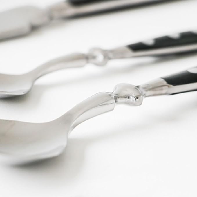 Durable Cutlery Set for 4 with Riveted Handles,Stainless Steel,Dishwasher Safe, Ideal for Camping, Hotels,Home
