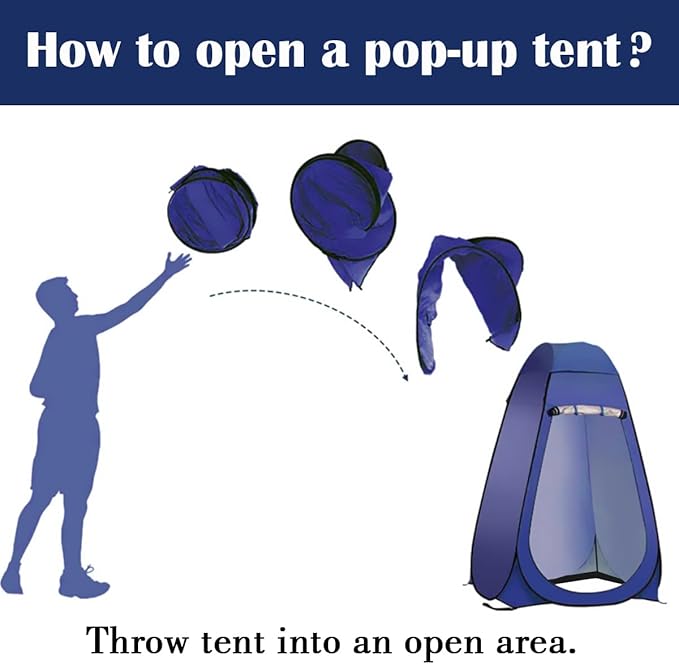 Pop Up Tent Upgrade Privacy Shower Tent Portable Outdoor Sun Shelter for Toilet Camping Biking Beach with Carry Bag | Upgrade, Privacy, Outdoor, Sun Shelter, for Toilet, Camping, Biking, Beach, with Carry Bag