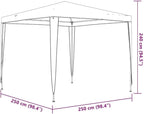 Large Outdoor Party Tent 25x25 ft, Blue Polyethylene with Iron Frame for Shade and Shelter, UV Resistant Water Resistant Materials, Easy Assembly for Events and Gatherings