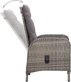 (Fast Shipment) Patio Dining Chairs, Outdoor Chairs, for Camping Pool Beach Deck, Lawn Chair Patio Chairs 2 pcs Poly Rattan Gray