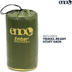 ENO Ember UnderQuilt - Protective and Warm Hammock Quilt with Recycled Synthetic Insulation - for Camping, Hiking, Backpacking, Festival, Travel, or The Beach - Evergreen