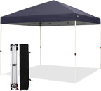 Northroad 10x10ft Pop Up Canopy, Popup Outdoor Canopy Tent with Wheeled Carrying Bag,Portable Gazebo Shelter for Patio,Deck,Garden,Beach（Dark Grey）