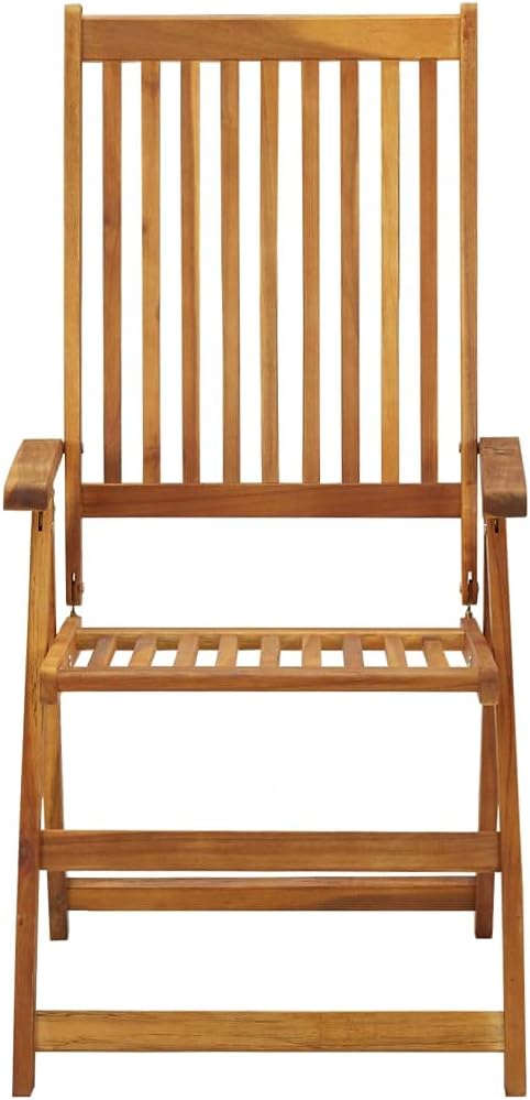 Folding Patio Chairs,Bistro Chair,Patio Funiture,Lawn Chairs,Armchair,Beach Chair,Camp Chair,Coffee Chair,for Outdoor,Fire Pit,Deck,Lawn,Outside,Garden, 6 pcs with Cushions Solid Acacia Wood