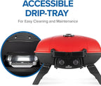 Napoleon TravelQ 285 Portable Propane Gas Grill with Griddle, Red, 2 Burners, Tailgating, Camping, and Small Outdoor Spaces