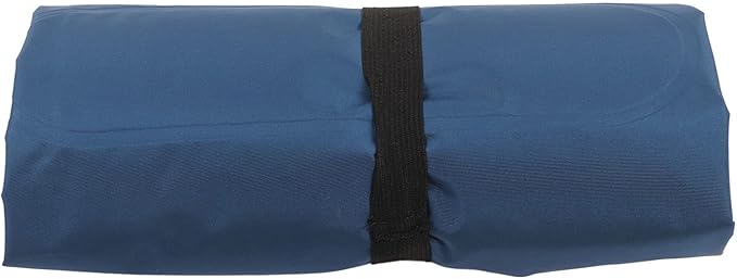 Ergonomic Inflating Sleeping Pad with Foot Pump and Storage Bag, and Wear for Office, Camping, and Outdoor Use (Navy Blue)