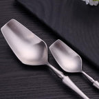 Cutlery Set Pieces Service Stainless Steel Titanium Flatware,5PCS Spoon Cutlery Set Stainless Steel Kitchen Dinnerware Knife Fork Spoon Flatware Set Western Spoon Tableware Set,