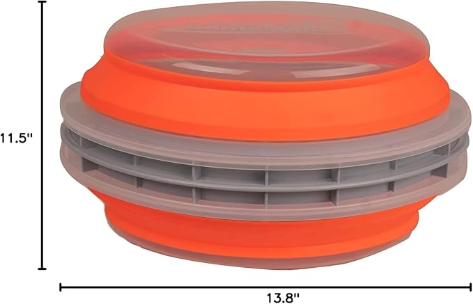CanCooker Batter Bowl XL: Collapsible, Mess-Free, Dishwasher and Microwave Safe, Chemical-Free in Vibrant Orange - 12 Pack