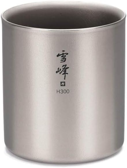 Snow Peak Titanium H300 Stacking Mug, TW-123, Premium Titanium, Made in Japan, Ultralight for Camping, Backpacking Everyday Use, Lifetime Product Guarantee