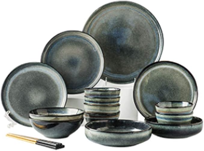 Dinner Plate Nordic Dinner Set Ceramic Bowl and Plates Household Klin Glazed Dishes Wholesale Tableware Set/Set Meal20 (Set Meal20)
