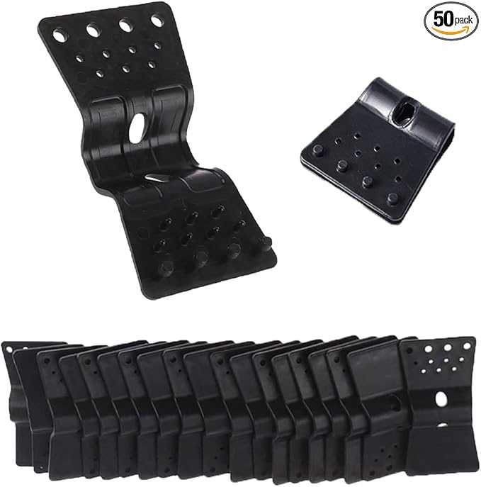 50pcs Shade Cloth Clips, Plastic Sun-shade Cloth Heavy Duty Lock Grip, Tarp Butterfly Fabric Clips Round Windproof Awning Greenhouse Clamp Grip for Outdoor Garden Anti Bird Netting Tents
