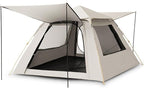 Tents for Camping 3/5 Person Tent Waterproof Beach Canopy Tent Pop Up, Easy Setup Backpacking Tents with Mats, Dome Tent, Family Tent for Outdoor Hiking with Porch (Color : /Khaki, Size : 5-8 Person
