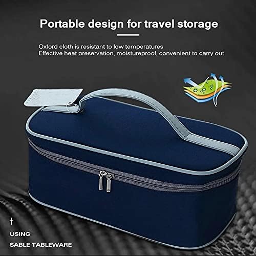 Picnic Tourist Set Outdoor Stainless Steel Tableware Camping Cutlery Chopsticks Spoon Bowls Bag Dinnerware Travel Tools (Color : B) (D)