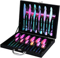 Stainless Steel Tableware Cutlery Set 24-Piece Cutlery Set Stainless Steel Flatware Utensils Set Mirror Polished Knife/Fork/Spoon Organizati