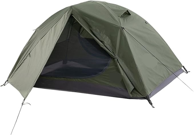 2-3 Person 4-Season Backpacking Tent – Double-Layer Waterproof with Winter Skirt for Camping Hiking Survival