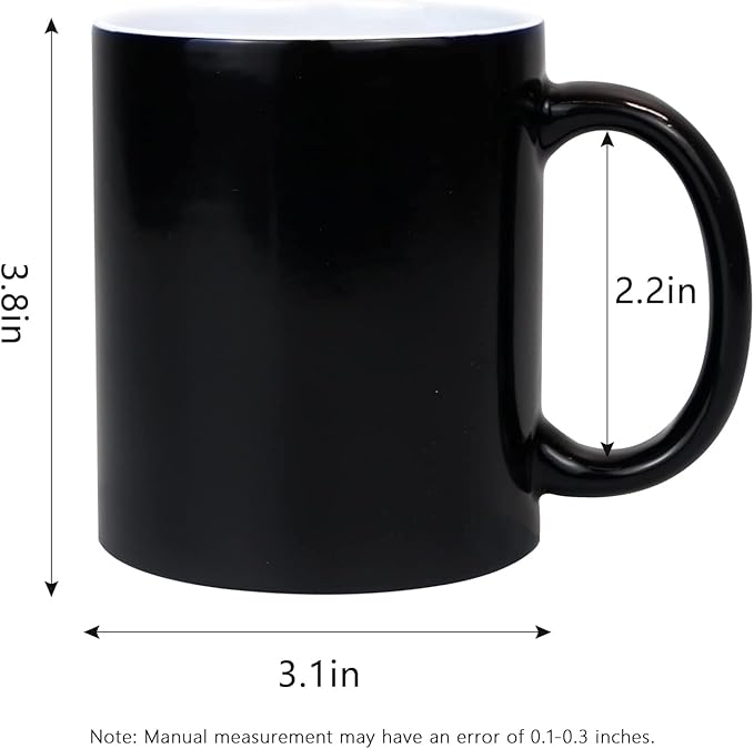 11oz Color Changing Mugs Sublimation Ceramic Coffee Mugs Set of 6 Pcs Mugs Porcelain Espresso CupsMagic Mugs DIY for Coffee Soup Tea Milk Latte Hot Cocoa etc