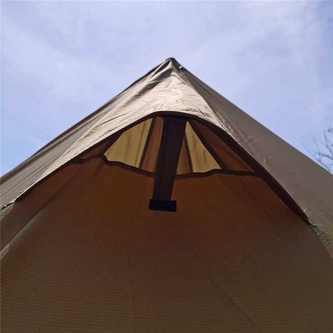 Ultralight 3-4 Person Teepee Tent with Snow-Skirt and Stove Jack Without Mesh Backpacking Outdoor Tent