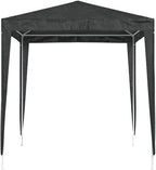 6.6ft x 6.6ft Anthracite Party Tent with Steel Frame, Polyethylene Shelter for Outdoor Events, Water-Resistant and Easy Setup for Garden Terrace Gatherings