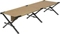 Folding Camping Cot Camping Bed Wear-Resistant 600D Oxford Cloth Portable Outdoor Lightweight Forest Folding Bed Chair(Khaki)