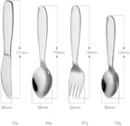 Stainless Steel Silverware Set, 16-Piece Flatware Cutlery for 4, Includes Knives, Forks, Spoons - Durable Black Handle, Perfect for Home or Restaurant Use