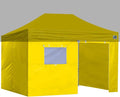 Eurmax USA Full Zippered Walls for 10 x 15 Easy Pop Up Canopy Tent,Enclosure Sidewall Kit with Roller Up Mesh Window and Door 4 Walls ONLY,NOT Including Frame and Top（Yellow）