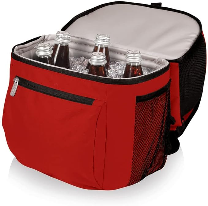 PICNIC TIME NCAA Ole Miss Rebels Zuma Backpack Cooler - Soft Cooler Backpack - Lunch Cooler, (Red)