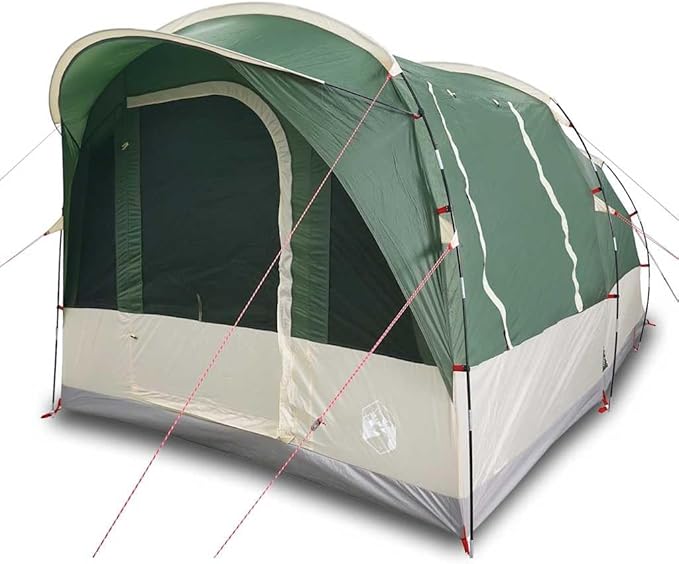 Camping Tent Tunnel 3-Person Green Waterproof Outdoor Shelter with All-Round Waterproof Design Easy Setup and Takedown Good Ventilation Mosquito Protection