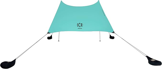 Neso Grande Portable Beach Tent Sun Shelter - Lightweight Beach Shade Canopy - Easy Setup for Family Outings - Patented Reinforced Corners - UPF 50+ Sun Protection - 7ft Tall, 9 x 9ft