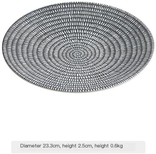 Camping Plates Ceramic Dinner Plate Creative Western Steak Pasta Frosted Special Hotel Tableware Decorative Plate(Medium)