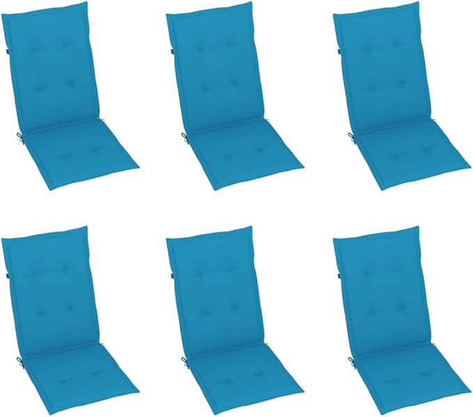 Folding Patio Chairs 6 pcs with Cushions Solid Acacia Wood Balcony Chairs Camping Chair Accent Chair Outdoor Chairs for Bedroom Dining Outdoor Patio