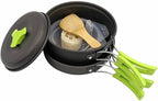 Aluminium Camping Cookware Set Outdoor Camping Tableware Cooking Set Travel Cutlery Utensils Hiking Picnic Set for 1-2 People (Color : A) (A)