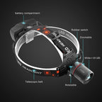 UV Headlamp Rechargeable, Headlamp Ultraviolet Light LED Blacklight Headlight 395nm Head Torch Zoomable for Night Fishing, Scorpions Hunting, Auto Oil and HVAC Leaks (UV+White Light)
