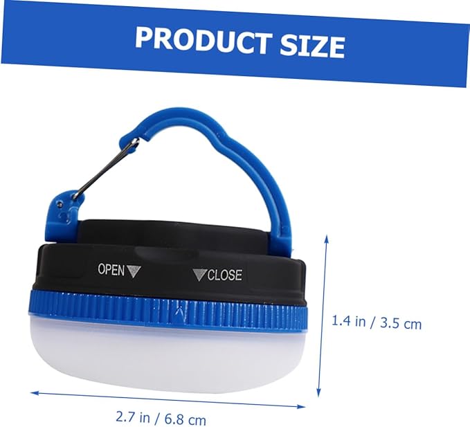 Generic Portable LED Camping Tent Hanging Light Outdoor Emergency Lamp for Hiking Backpacking Fishing Lightweight Battery-Powered Blue Outdoor Tent Lamp
