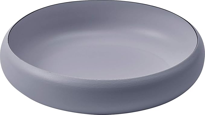 Ovject O-EBL24-MLB Camping, Outdoors, Made in Japan, Curry Pasta Dish, Deep Plate, Bowl, Enamel, Heat Resistant, Oven, Direct Fire, 9.4 inches (24 cm), Matte Light Blue
