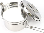 JSEIAJB Stainless Steel Lunch Box Outdoor Cooking Pots Foldable Handle Camping Cookware Bento Food Container Picnic Tableware