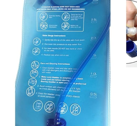 3L Foldable Gravity Water Filter Straw Bag Outdoor Camping, Travel, Backpacking, Hiking and Emergency, Compatible with Water Filter Straw, Flex Foldable, 3 Liter Bag