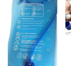 3L Foldable Gravity Water Filter Straw Bag Outdoor Camping, Travel, Backpacking, Hiking and Emergency, Compatible with Water Filter Straw, Flex Foldable, 3 Liter Bag