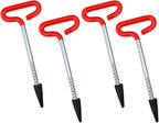 Winter Ice Anchor Drill for Fishing Tent, Frozen Lake Ground Nails Screw Accessories, Set of 4