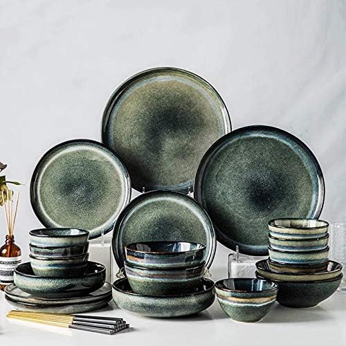 GaRcan Dinner Plate Nordic Dinner Set Ceramic Bowl and Plates Household Klin Glazed Dishes Wholesale Tableware Set/Set Meal20 (Set Meal28)