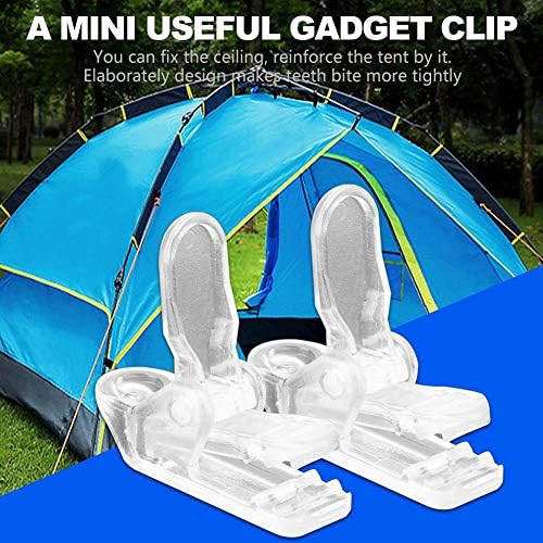 Tent Clips, 20Pcs Alligator Mouth Tarp Clamps Heavy Duty Plastic Fasteners for Camping Tarps Awnings Canopies and Outdoor Gear Accessories