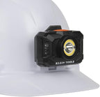 Klein Tools 56414 Rechargeable 2-Color LED Headlamp, Fabric Strap, Spotlight, Floodlight, Red LED, 800 Lumens, USB Cable, Camping, Running