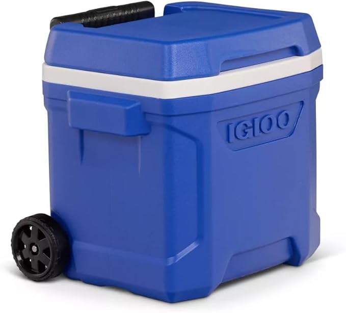 Igloos Profile II 16-Quart Wheeled Cooler with Telescoping Handle, THERMECOOL Insulation, 24-Can Capacity